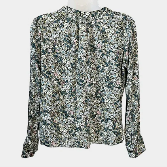 ZADIG & VOLTAIRE Tink Crinkle Flower Top Liberty Garden Floral Size XS - Picture 4 of 8